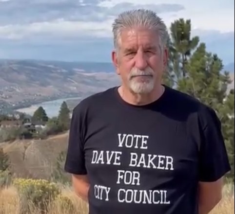 Dave Baker in Kamloops with the valley in the background